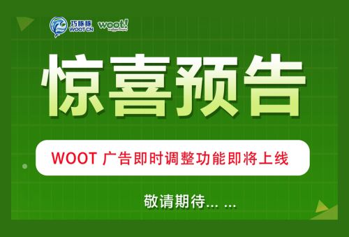 惊喜预告！WOOT广告即时调整功能即将上线！